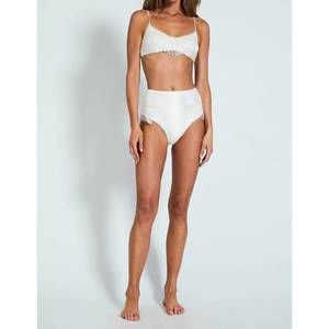 NEW DEVON WINDSOR vivienne bikini bottom in off-white satin